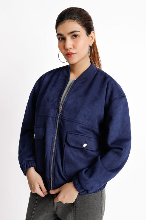 The Boxy Fit Suede Jacket
